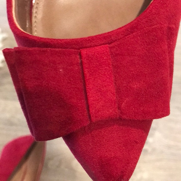 APT 9 Red Bow Heels - Picture 7 of 7